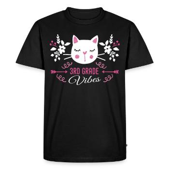 3rd grade | Grade Vibes Back to School Cute Cat - T-shirt Premium bio Homme - noir - Devant - Nico (187cm)