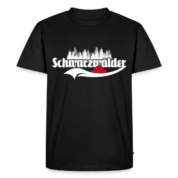 Schwarzwälder Sprüche Schwarzwald - Männer Premium Bio T-Shirt - Schwarz - Vorne - Nico (187cm)