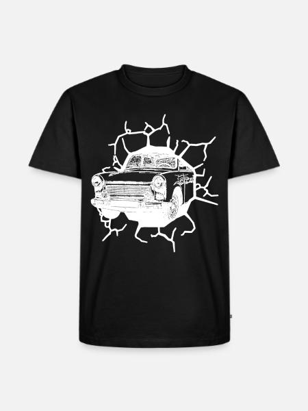Trabi Oldtimer Mauerfall Ostalgie Ossi - Männer Premium Bio T-Shirt - Schwarz
