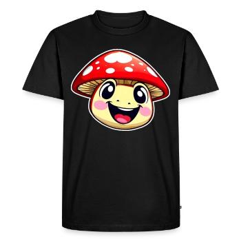 Funny little toadstool - Men's Premium Organic T-Shirt - black - Front - Nico (187cm)