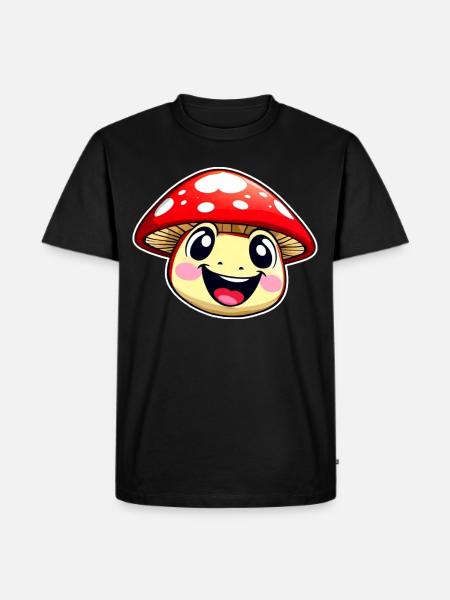 Funny little toadstool - Men's Premium Organic T-Shirt - black