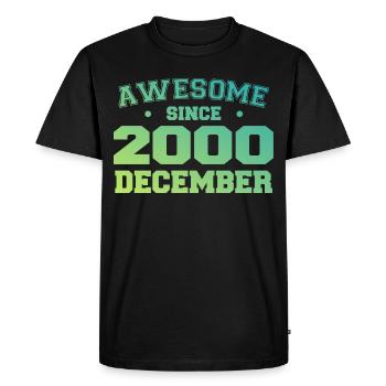 Birthday December 2000 - Gift December 2000 - Men's Premium Organic T-Shirt - black - Front - Nico (187cm)
