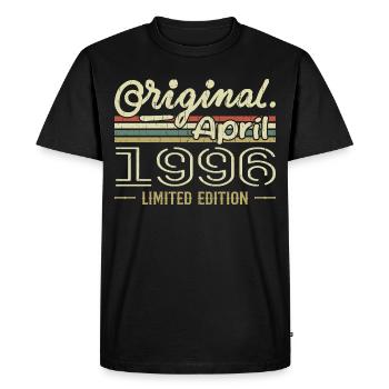Avril 1996 Cadeau 29e Anniversaire Avril 1996 - T-shirt Premium bio Homme - noir - Devant - Nico (187cm)