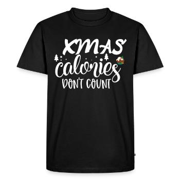calories de noël noël calories de noël nourriture - T-shirt Premium bio Homme - noir - Devant - Nico (187cm)