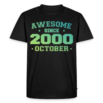 October 2000 - October 2000 Birthday Gift - Men's Premium Organic T-Shirt - black - Front - Nico (187cm)