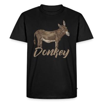 Âne animal amoureux des animaux amoureux des animaux idée d'amour animal - T-shirt Premium bio Homme - noir - Devant - Nico (187cm)