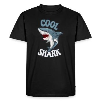 Requins cool animaux marins océan cool requin - T-shirt Premium bio Homme - noir - Devant - Nico (187cm)