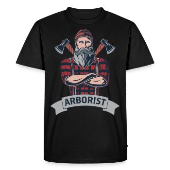 Arboriculteur Arboriste Arboriculture - T-shirt Premium bio Homme - noir - Devant - Nico (187cm)