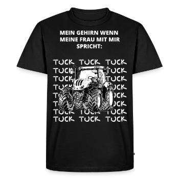 Steyr Tracteur Steyr Austria /Agriculteur / Enfant du village - T-shirt Premium bio Homme - noir - Devant - Nico (187cm)