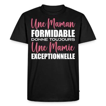 An Exceptional Granny for Grandma - Men's Premium Organic T-Shirt - black - Front - Nico (187cm)