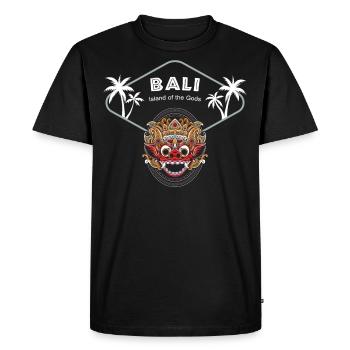Bali Île des Dieux Barong Masque Ubud Rangda - T-shirt Premium bio Homme - noir - Devant - Nico (187cm)