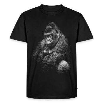 Gorilla - Men's Premium Organic T-Shirt - black - Front - Nico (187cm)