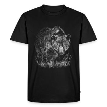 Bear - Men's Premium Organic T-Shirt - black - Front - Nico (187cm)