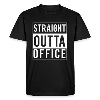Escape from the office - Men's Premium Organic T-Shirt - black - Front - Nico (187cm)