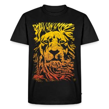 Lion - T-shirt Premium bio Homme - noir - Devant - Nico (187cm)