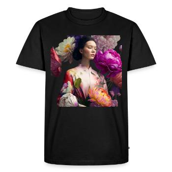 Geisha en cadeau Kimono - T-shirt Premium bio Homme - noir - Devant - Nico (187cm)
