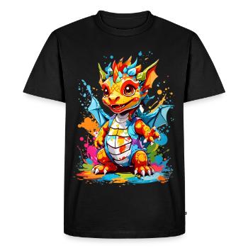 Cerf-volant - T-shirt Premium bio Homme - noir - Devant - Nico (187cm)