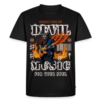 Musique rock diabolique - T-shirt Premium bio Homme - noir - Devant - Nico (187cm)