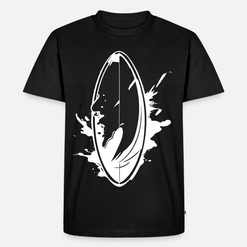 Surfbrett Graffiti - Männer Premium Bio T-Shirt - Schwarz