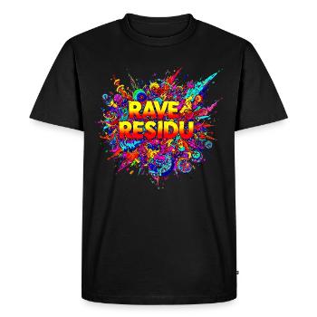 Rave shirt Residu party colorful - Men's Premium Organic T-Shirt - black - Front - Nico (187cm)