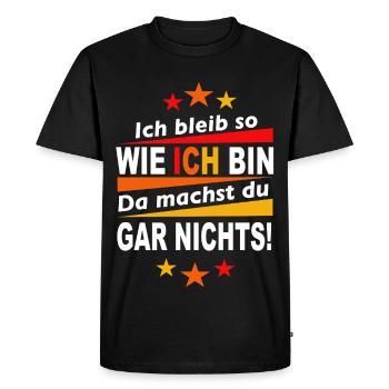 Je reste moi - Chemise tendance - T-shirt Premium bio Homme - noir - Devant - Nico (187cm)