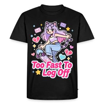 😻 Chaton élégant - Trop vite pour se déconnecter - - T-shirt Premium bio Homme - noir - Devant - Nico (187cm)
