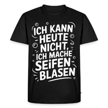 Conception motivante avec police manuscrite - T-shirt Premium bio Homme - noir - Devant - Nico (187cm)