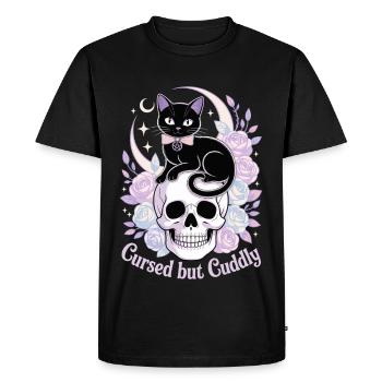 Mystical Cats and Bones Design - Men's Premium Organic T-Shirt - black - Front - Nico (187cm)