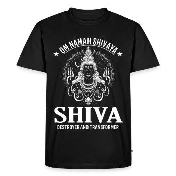 Shiva Design – Divinité puissante - T-shirt Premium bio Homme - noir - Devant - Nico (187cm)
