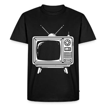 Design de téléviseur rétro - Style classique - T-shirt Premium bio Homme - noir - Devant - Nico (187cm)