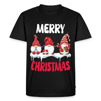 Troupe de Noël Gnome - T-shirt Premium bio Homme - noir - Devant - Nico (187cm)
