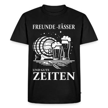 Friends, Kegs & Good Times – Beer Design - Men's Premium Organic T-Shirt - black - Front - Nico (187cm)