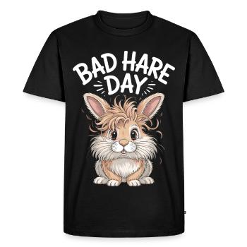 Animal Humor Rabbit Lion Head - Men's Premium Organic T-Shirt - black - Front - Nico (187cm)