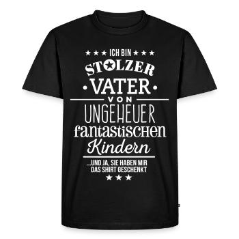 Proud Dad Christmas Gift Birthday Dad - Men's Premium Organic T-Shirt - black - Front - Nico (187cm)