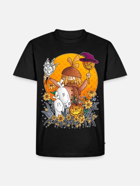 Ugo - the pumpkin parade / - Men's Premium Organic T-Shirt - black