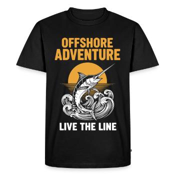Fishing Sea Swordfish Offshore Adventure - Men's Premium Organic T-Shirt - black - Front - Nico (187cm)