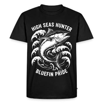 Sea Fishing Tuna Bluefin Hunter - Men's Premium Organic T-Shirt - black - Front - Nico (187cm)