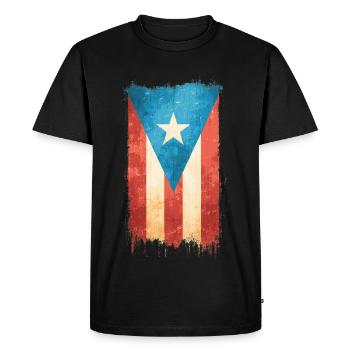 Porto Rico - T-shirt Premium bio Homme - noir - Devant - Nico (187cm)