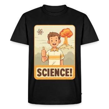 Science Hero : Pouces levés de dessin animé - T-shirt Premium bio Homme - noir - Devant - Nico (187cm)