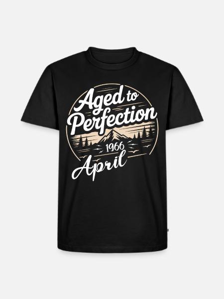 April 1966 birthday april 1966 - Men's Premium Organic T-Shirt - black