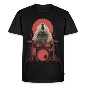 Marmot Drums Drummer Music Rock Alps - Men's Premium Organic T-Shirt - black - Front - Nico (187cm)