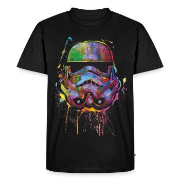 Star Wars Sturmtruppen Helm Painted Artsy Style - Männer Premium Bio T-Shirt - Schwarz - Vorne - Nico (187cm)