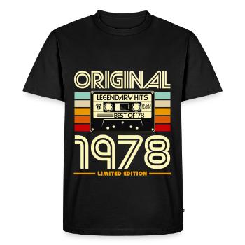 Original 1978 Cassette Retro Limitee - T-shirt Premium bio Homme - noir - Devant - Nico (187cm)