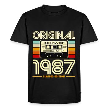 Original 1987 Limited Edition - T-shirt Premium bio Homme - noir - Devant - Nico (187cm)