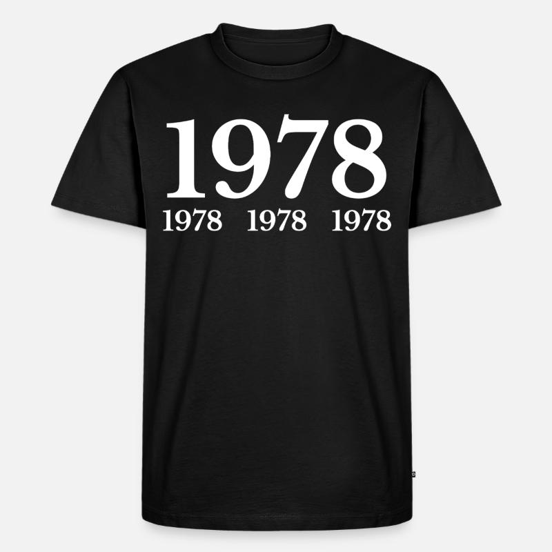 1978 - Männer Premium Bio T-Shirt - Schwarz