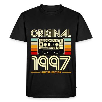 Original 1997 Héritage Retro - T-shirt Premium bio Homme - noir - Devant - Nico (187cm)