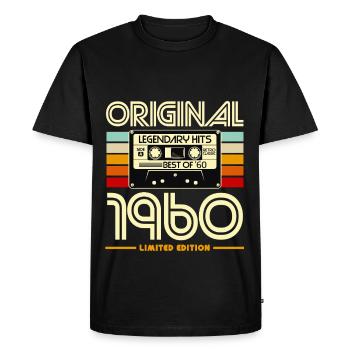 Original 1960 Limited Edition - Men's Premium Organic T-Shirt - black - Front - Nico (187cm)