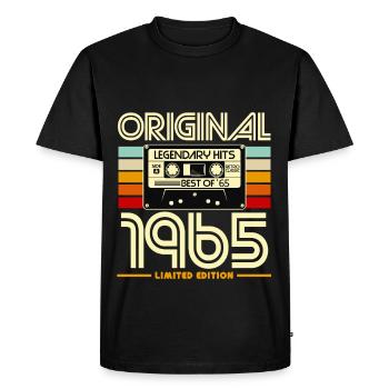 Original 1965 Limited Edition - Men's Premium Organic T-Shirt - black - Front - Nico (187cm)