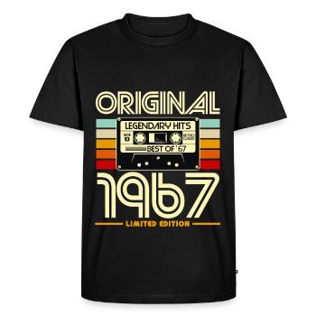 Original 1967 Vintage Cassette - T-shirt Premium bio Homme - noir - Devant - Nico (187cm)