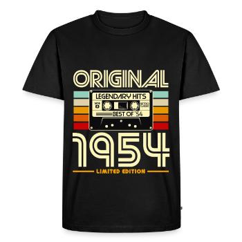 Original 1954 Cassette Retro - T-shirt Premium bio Homme - noir - Devant - Nico (187cm)